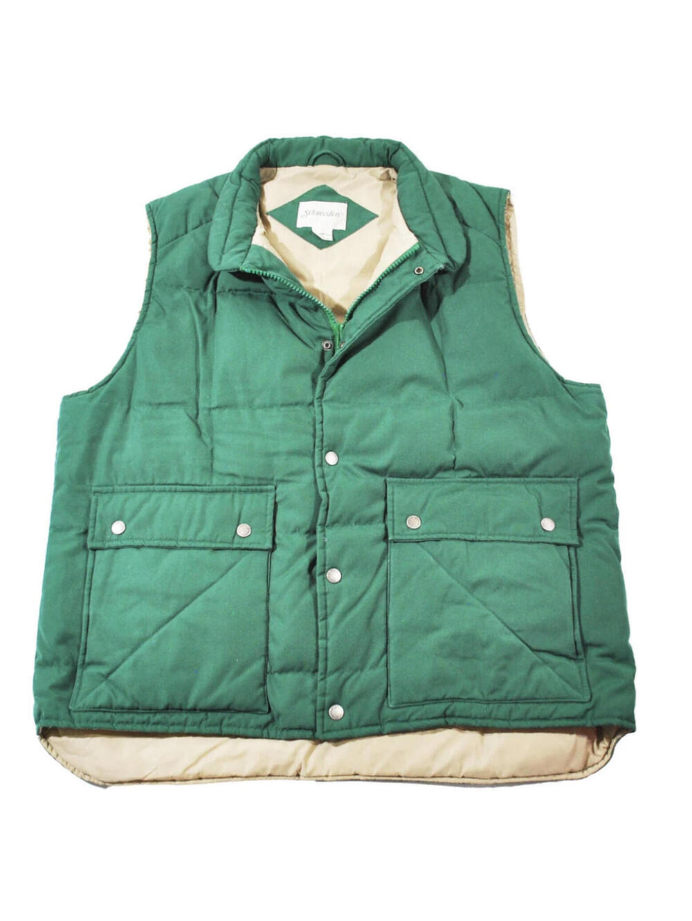 Vintage St. Johns Bay Outdoors Puffer Zip Green 90s Vest Size X-Large